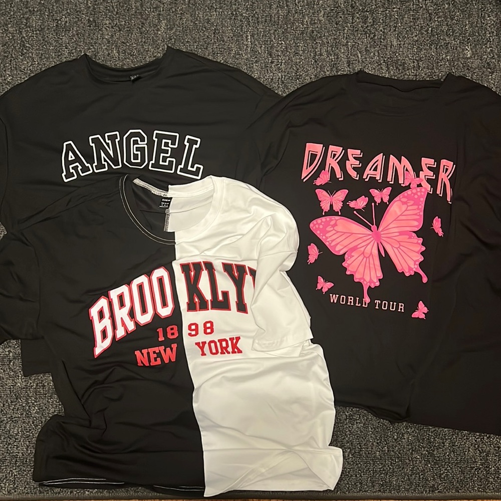 SHEIN tees mediums butterfly one fits oversized it is a small
